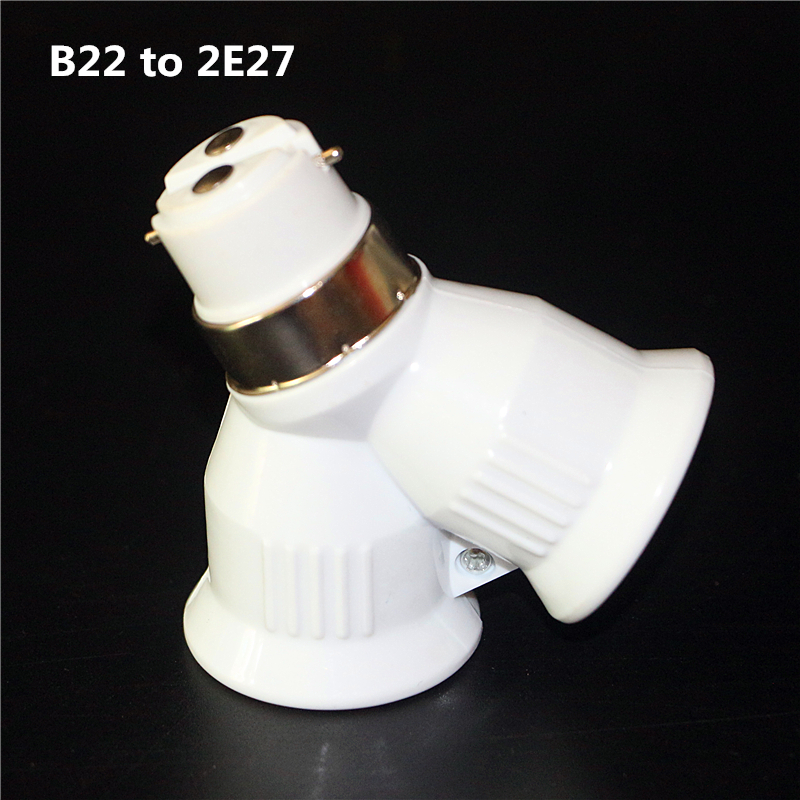 1Pcs B22 GU10 E14 E27 2E27 Lamp Base Fireproof ABS Material Socket B22 to E27 E14 GU10 2 E27 Lamp Holder Converter