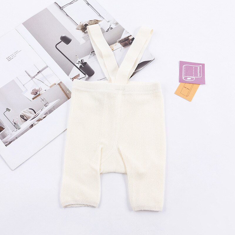 Calça collants de malha macia para crianças, top curto de meia-calça para meninos e meninas, verão: Branco / 12-24M