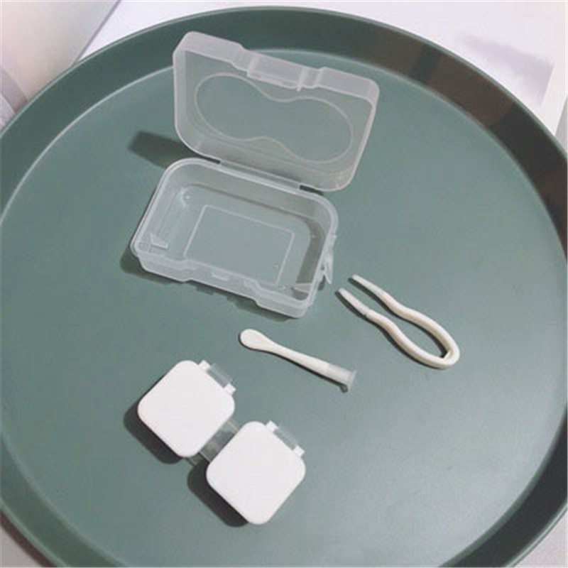 1PCS Contact Lens Box Holder Portable Small Lovely Eyewear Bag Container Contact Lenses Soak Storage Case Travel Kit Women