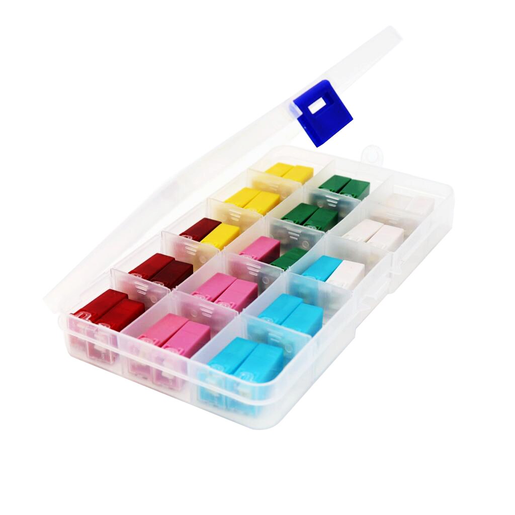 Caja de surtido de fusibles Jcase, 30 piezas, F2828-Z, 20A, 25A, 30A, 40A, 50A, 60A