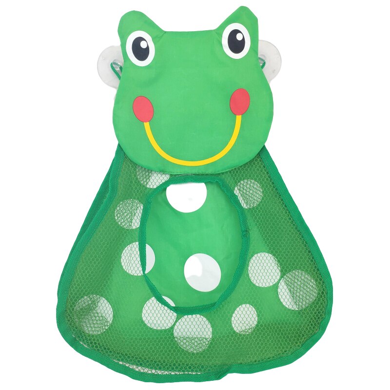 Baby Bath Toys Cute Duck Frog Mesh Net Toy Storage Bag Strong Suction Cups Bath Game Bag Bathroom Organizer Water Toys for Kids: Frog