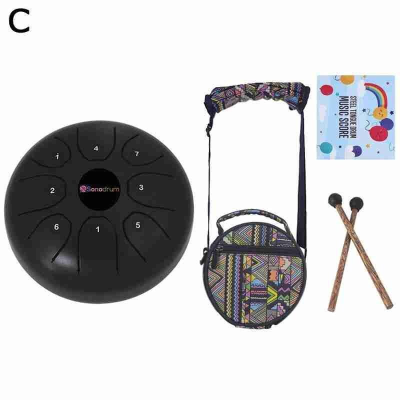 Tamburo di musica rilassante del tamburo della linguetta dello strumento da 5.5 pollici con lo strumento accessorio dello strumento a percussione della borsa di trasporto: C