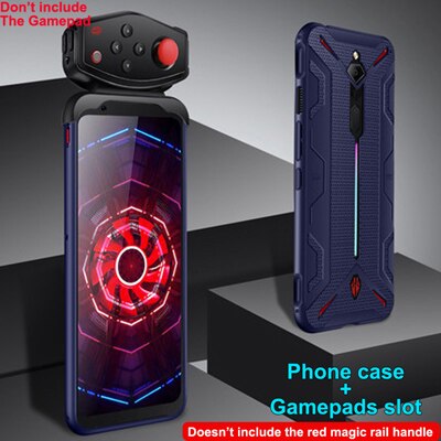 Schokbestendige beschermende tpu-hoesjes voor zte nubia red magic 3 , warmteafvoerhoesje, ondersteuning voor gamepad red magic 3- hoesje: Blauw