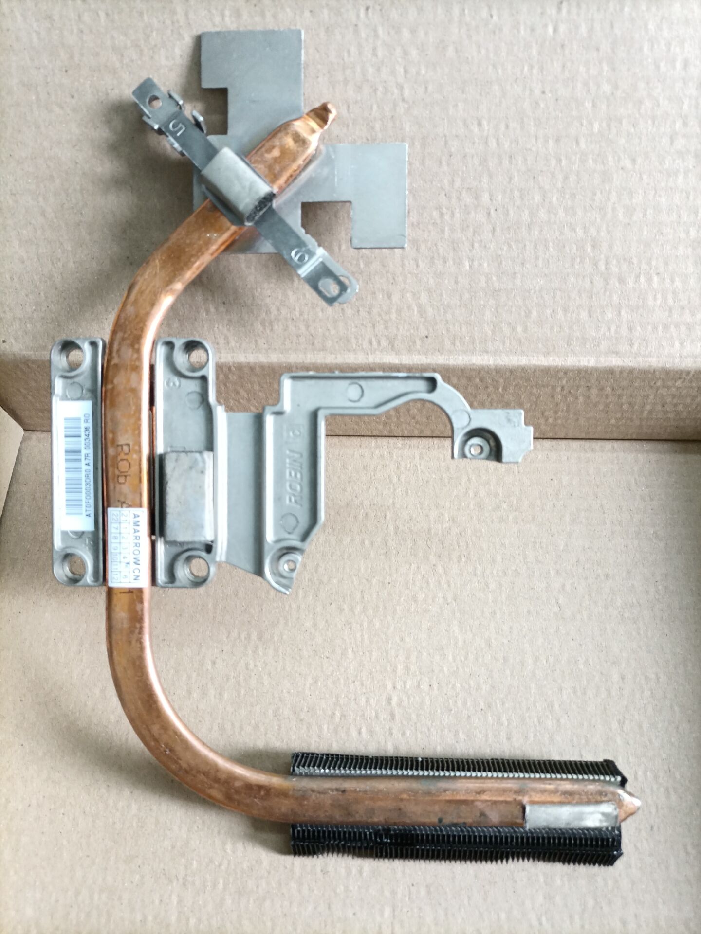 Original laptop heatsink cooling fan cpu cooler For ACER 5742 5742g 5741 5741G AT0FO002DR0 AT0FO003DR0: Only copper pipe