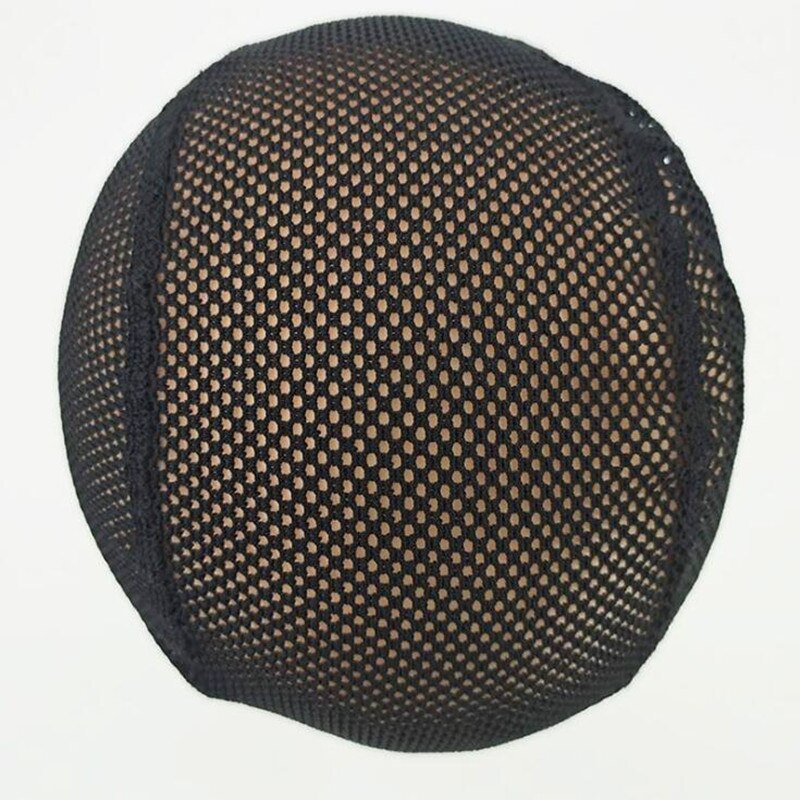 Bonnet de perruque en maille à grand trou, 5 pièces, filet pour cheveux, bonnet en dôme noir pour faire des perruques avec bande élastique