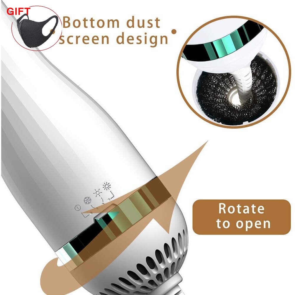 Hondenhaardroger kam 2 in 1 huisdierhaardroger draagbare borstel met laag geluidsniveau huisdierkam kattenkam snel droogt hondenhaar scheerkwast huisdiergereedschap