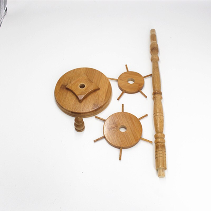 Chinese Borstel Pen Hanger Bamboe Kalligrafieborstel Houder Double-Layer Roterende Chinese Schilderij Borstels Houder Pen Hanger Rest