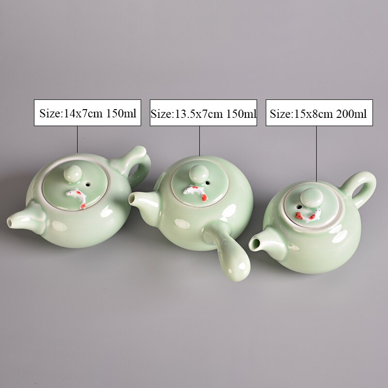 TANGPIN longquan celadon ceramic teapots fish kettke chinese tea pot drinkware