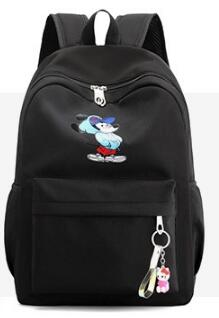 Chuwanglin Waterdichte Schooltas Leuke Student School Rugzak Grote Reizen Tiener Schoudertas Childbag Vrouwen Rugzak A60104: mouse-black