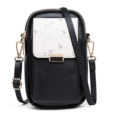 Mode Mini Vrouwen Schoudertassen Vrouwelijke Telefoon Portemonnee Messenger Bag Kleine Crossbody Tas: Black