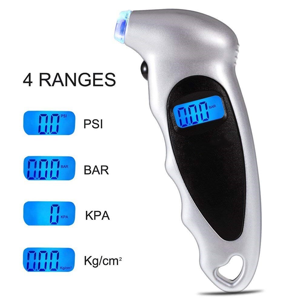 Psi meter dæktryksmåler digital led display baggrundslys høj præcision bildæk manometer 0-150 psi til bil motorcykel lastbil