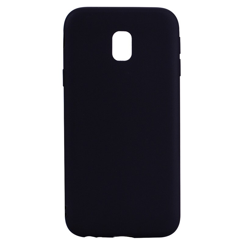 TPU Solid color Case For Samsung Galaxy J5 J530 J3 J330 J7 J730 European version Matte Silicone soft case: J3 2017 J330 / Black