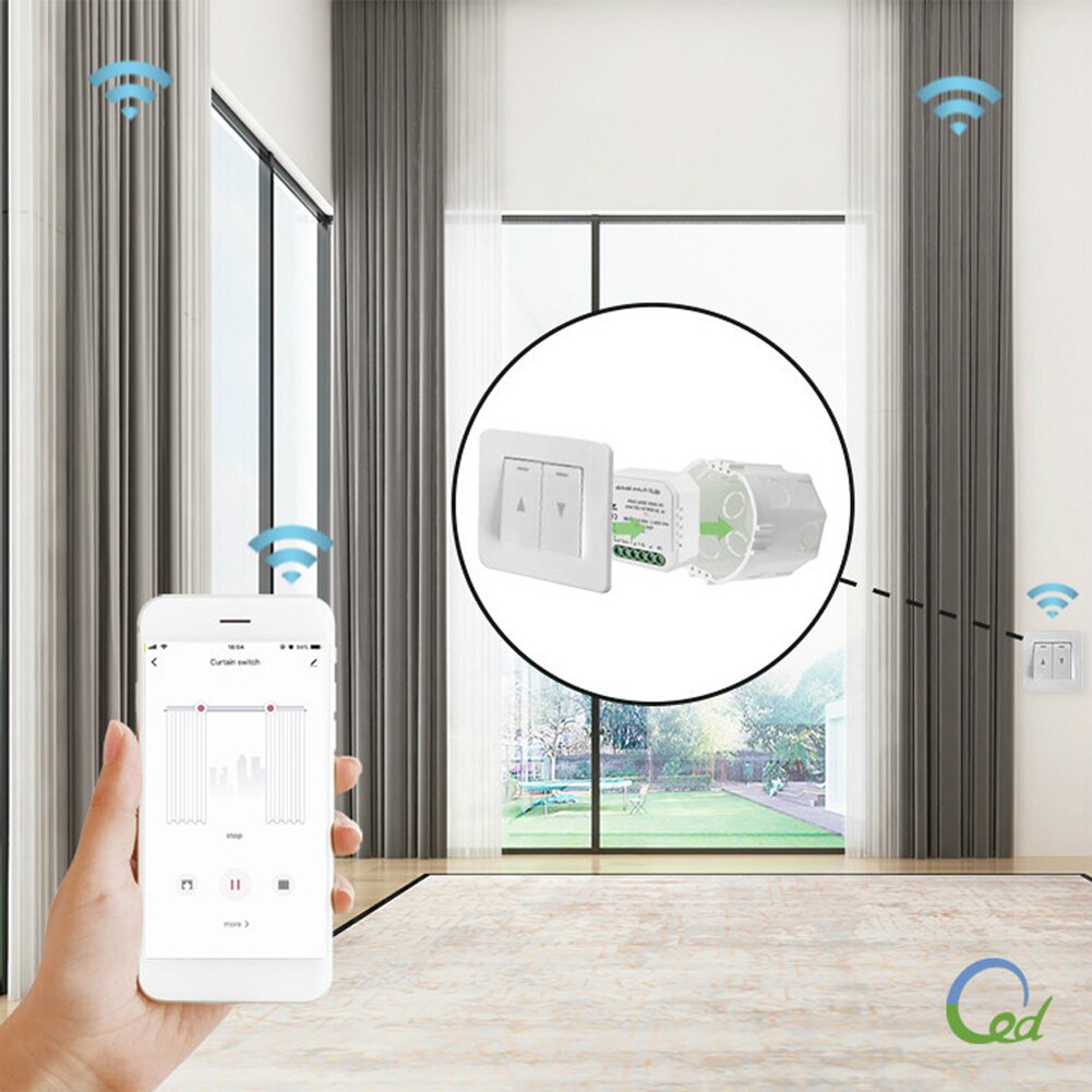 Tuya Wifi Smart Gordijn Switch Module Intelligente Thuis Diy Tool App Controle Gordijn Module Compatibel Met Alexa Google Thuis