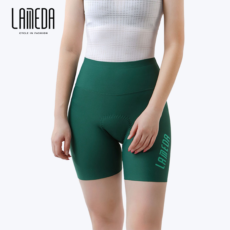 LAMEDA 2022 nuovi pantaloni da ciclismo da donna pantaloncini da mountain bike a vita alta: Green / XL