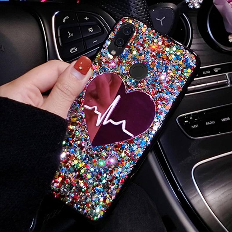 Brillante lentejuelas funda de teléfono para Huawei Honor Play 3 8X Max View 20 V20 8 9 10 Lite 7X 7A 7C Pro V10 TPU contraportada Coque