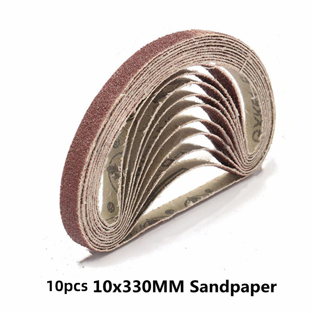 10pcs/lot HIFESON 10mm 20mm Sanding Belts Sandpapers 60 80 120 240 400 600 Grits Polishing Abrasive Bands For Belt Sander