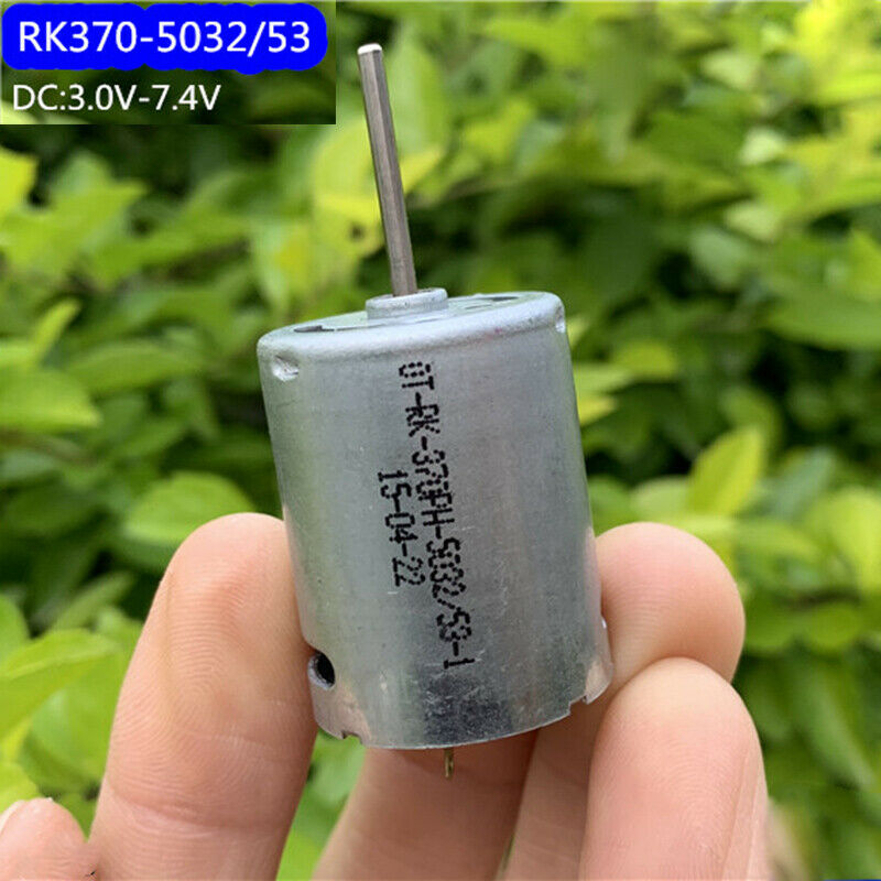 Once Top Motor RK-370PH-5031 DC 3V-7.4V High Speed Torque Mini 24mm Electric Motor - 2mm Shaft