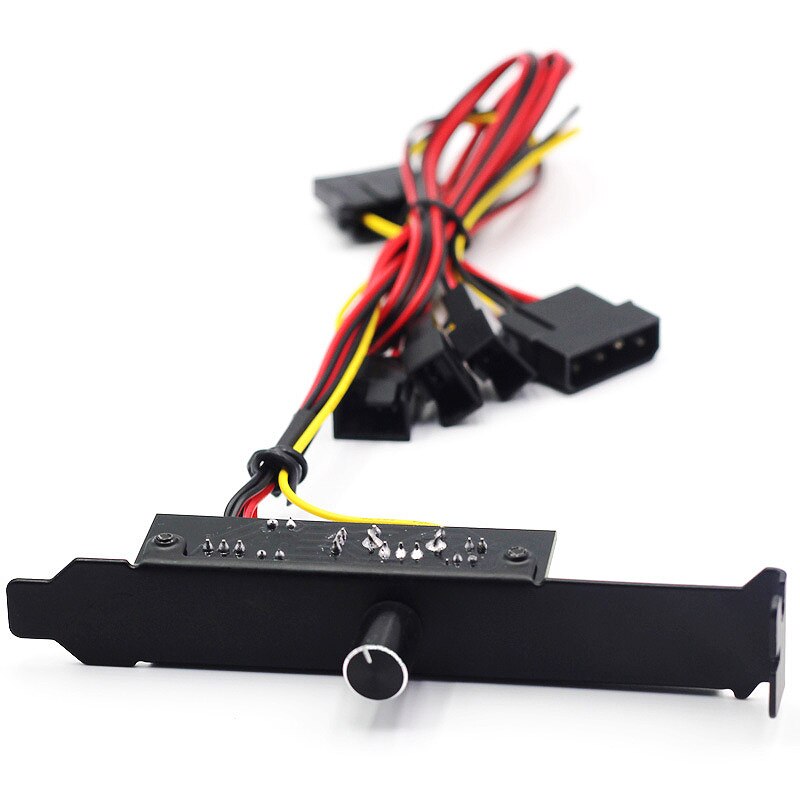 Desktop Computer Fan Speed Controller, PCI Bit 3-Way Fan Controller Chassis Fan Speed Hub