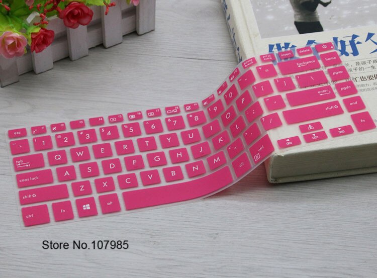 15.6 inch Colorful Silicone Keyboard protector skin Cover guard For ASUS VivoBook F510UA F510U / for ASUS VivoBook S510 15&quot;: Pink