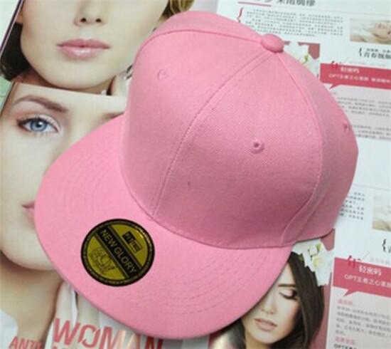 Gorras de béisbol de lona de verano y primavera para hombres y mujeres adultas, gorras de Hip Hop con visera plana y visera plana, gorras de baile callejero para chicos y chicas y adolescentes: Rosa