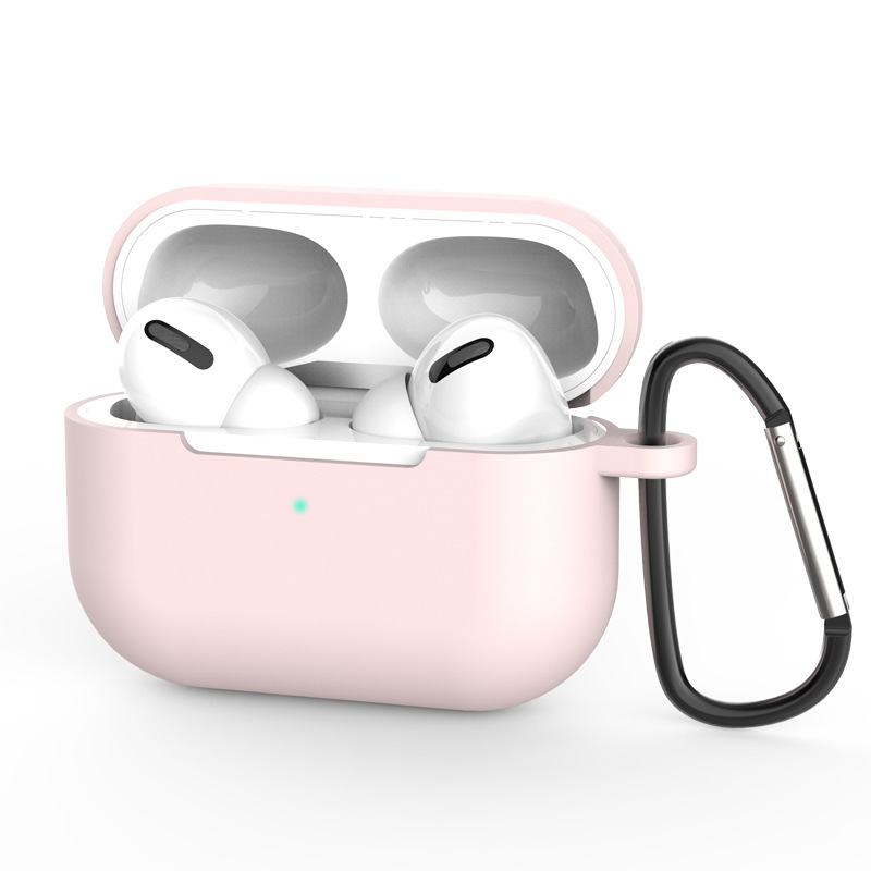 Soft Silicone Case for Apple Airpods Pro Wireless Headset Case for AirPods Pro Charging Box Solid Color Earphones Case: CORAL