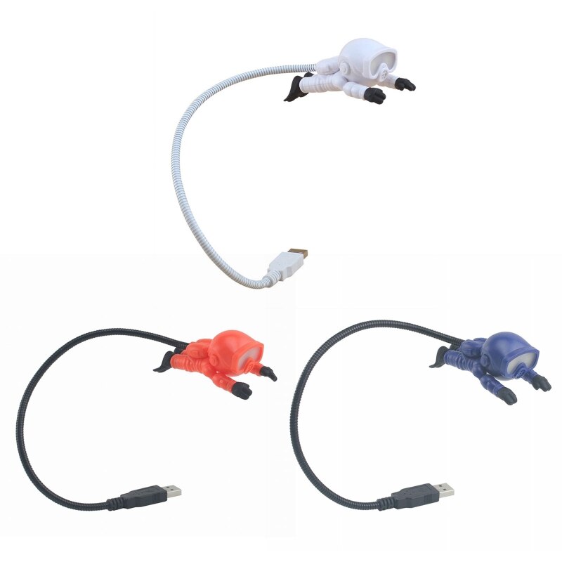 Astronaute plongeur LED veilleuse mignon lampe USB Protection des yeux clavier Lampara exotique Led Portable lumières enfants