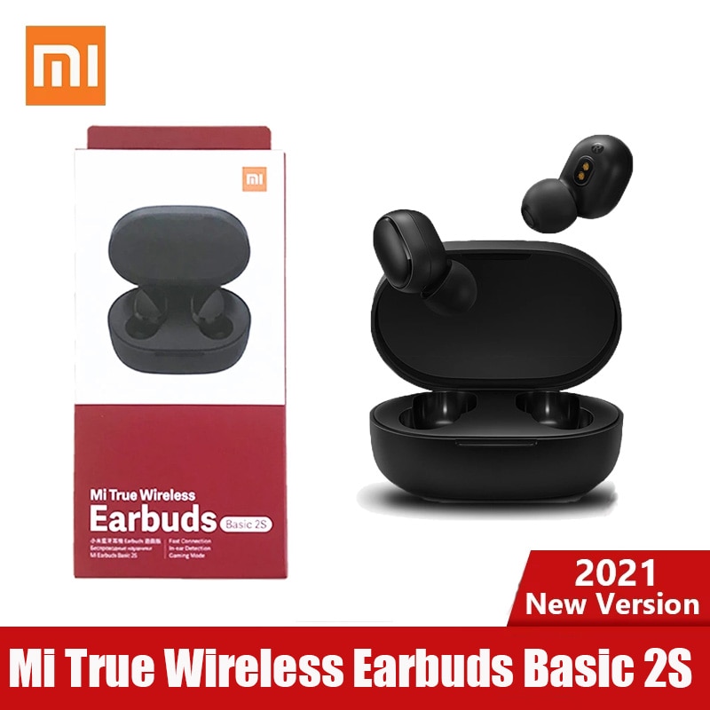 Global Version Original Mi True Wireless Earbuds Basic 2S Stereo Bluetooth Earphone TWS Xiaomi Redmi Airdots 2S TWSEJ07LS