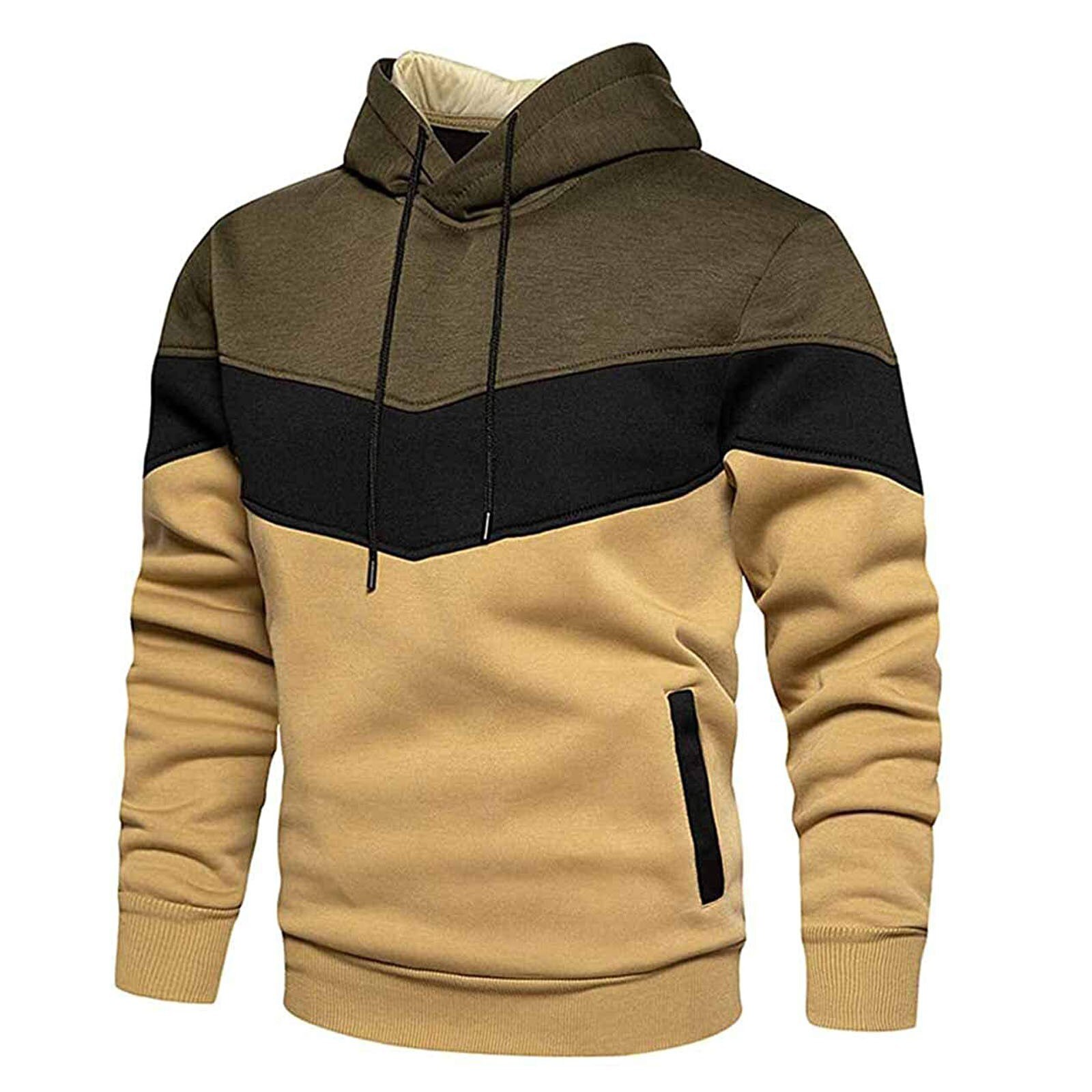 Frauen Herbst Und Winter Hoodie Sweatshirt Pullover Tops Bequeme Lange Hülse Colorblock Hoodie Männer Lauf Sweatshirt Tops: XL / A