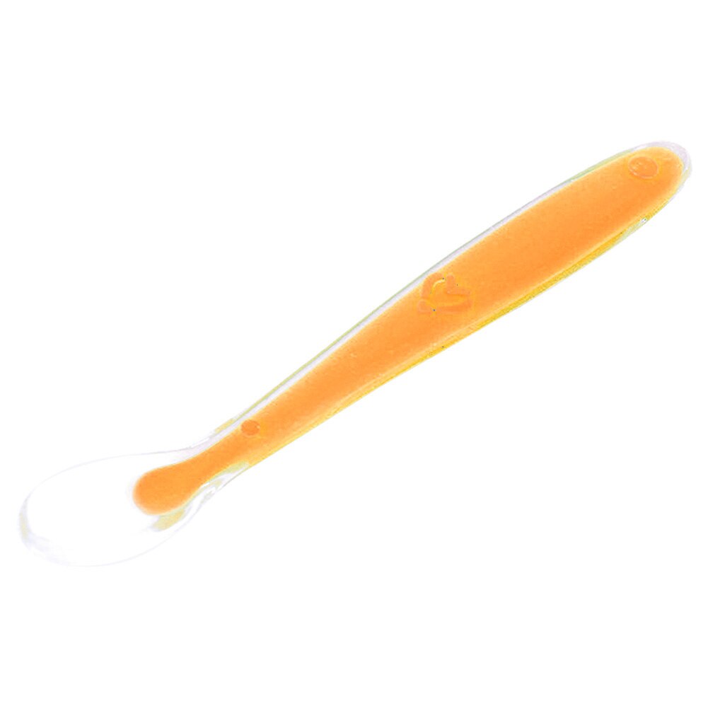 Lepel Siliconen 15Cm Silicone Candy Kleur Baby Zachte Voeden Lepel Babylepel Servies: Orange