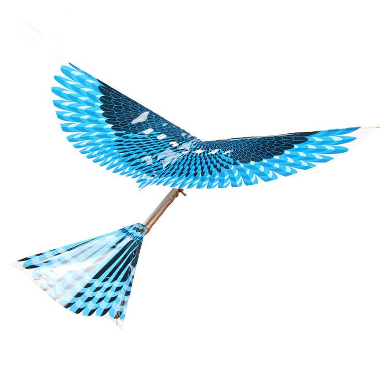 Elástico banda de goma alimentada de vuelo de cometa aves divertido los niños adultos interactivo juguete para diversión al aire libre y Deportes de vuelo de cometas de pájaros
