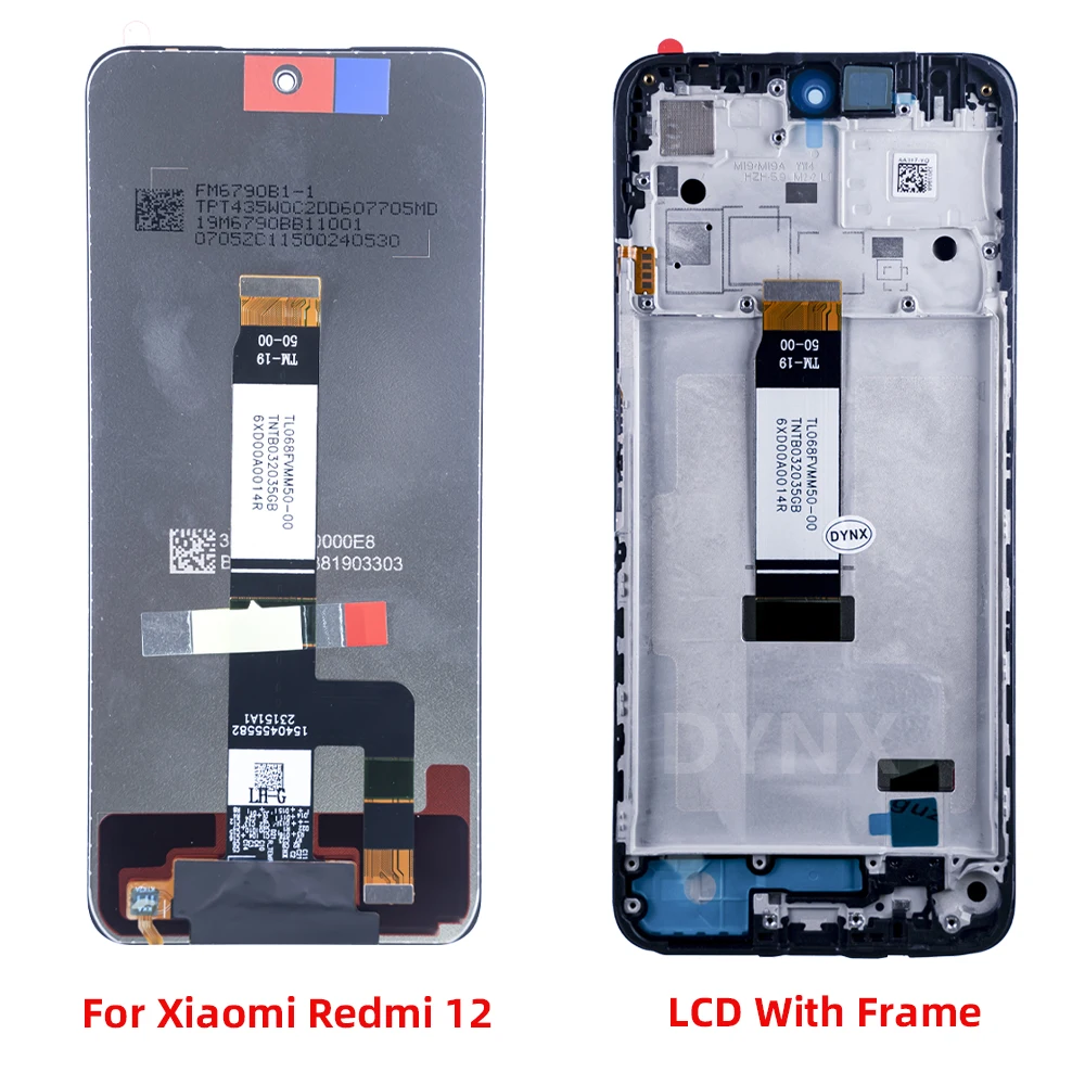 6.79" AMOLED For Xiaomi Redmi 12 LCD Display Touch Screen With Frame Digitizer Assembly 23053RN02A 23053RN02Y Screen