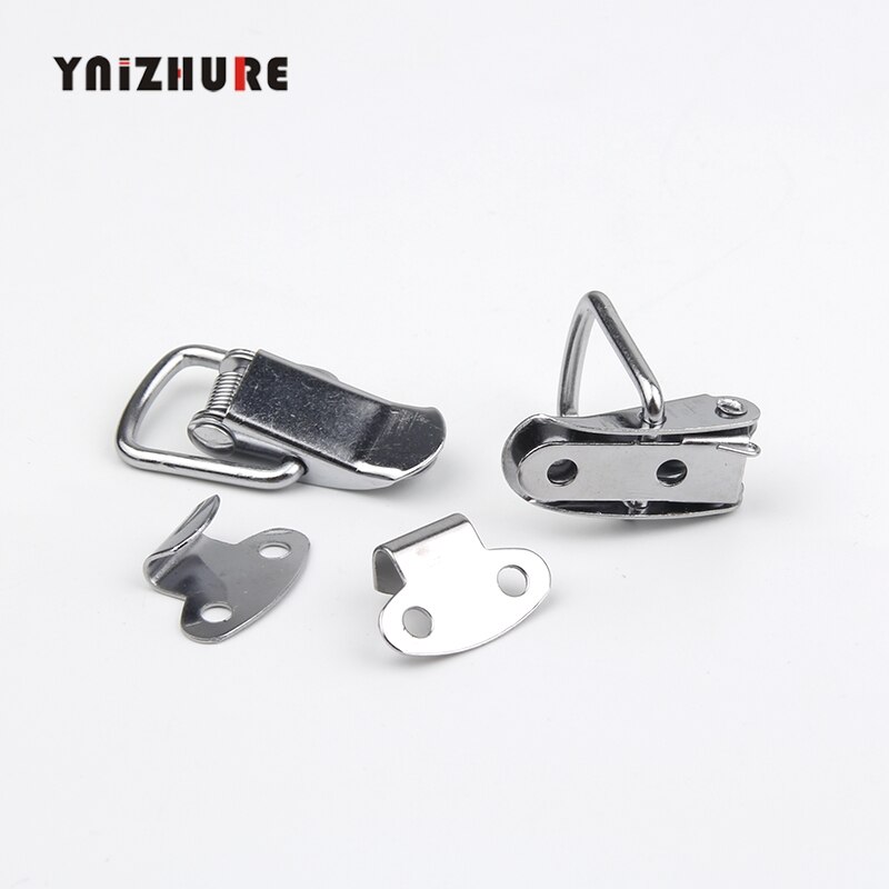 YNIZHURE Hardware Cabinet Boxes Spring Loaded Latch Catch Toggle Hasp 43*21mm Mild Steel Hasp For Sliding Door Simple Window