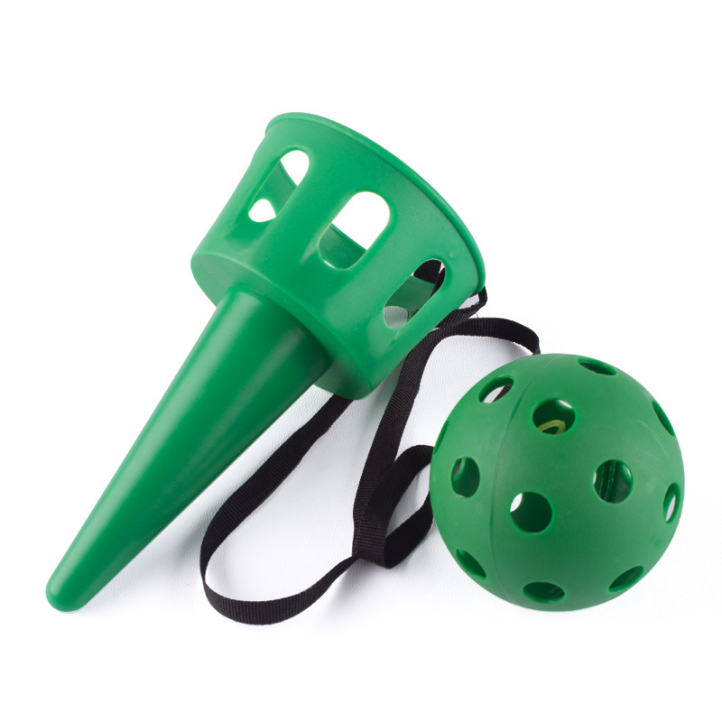 Spaß Ball und Tasse Spielzeug Set für Kinder im Freien werfen und fangen Ball Spiel Spielzeug Softball für Anfänger Kinder Motorik Spielzeug: green