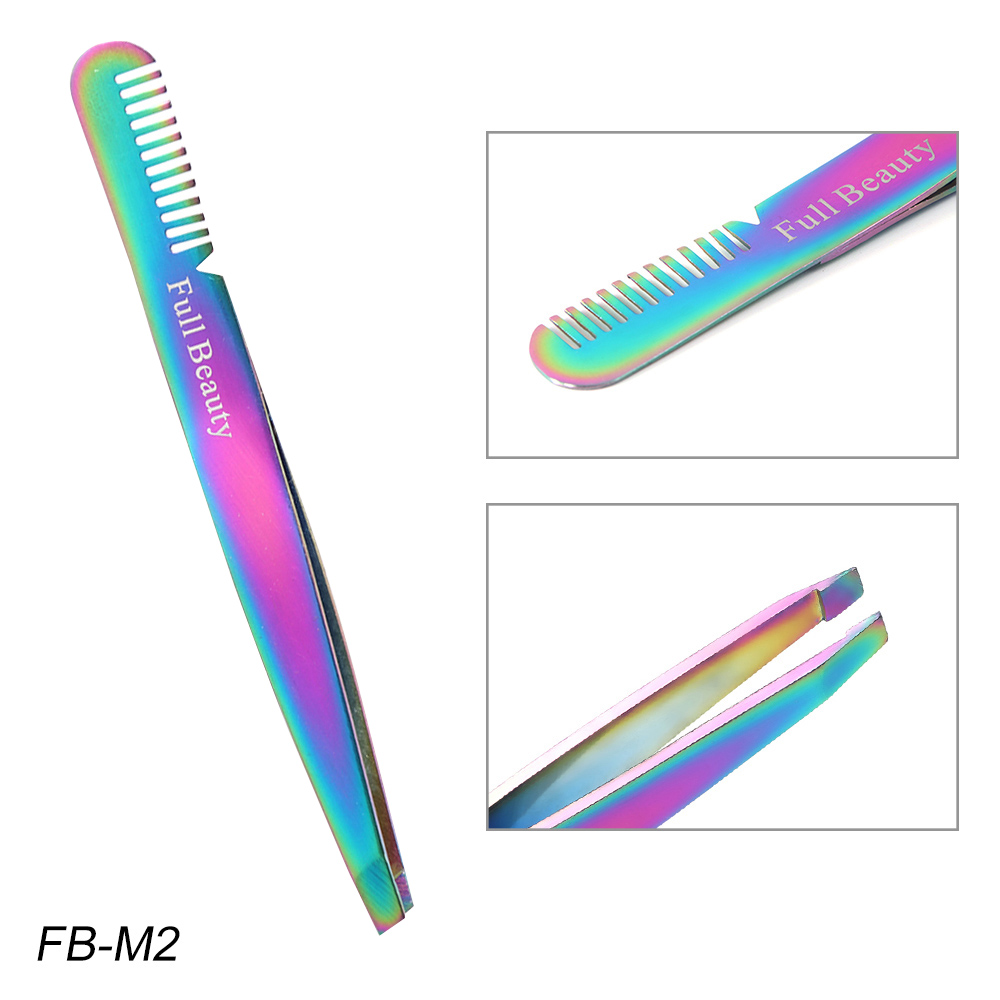 1 Pc Professionele Wenkbrauw Pincet Schaar Gezicht Haar Dode Huid Puller Wimper Extension Clips Makeup Manicure Gereedschap NFFBM1-5: FB-M2