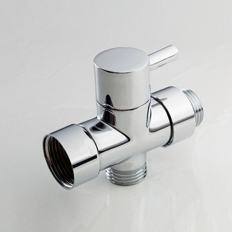 Three-Way Switch Diverter Durable One Inlet and Two Outlet Corner Valve Bathroom Toilet Shower Switch Valve