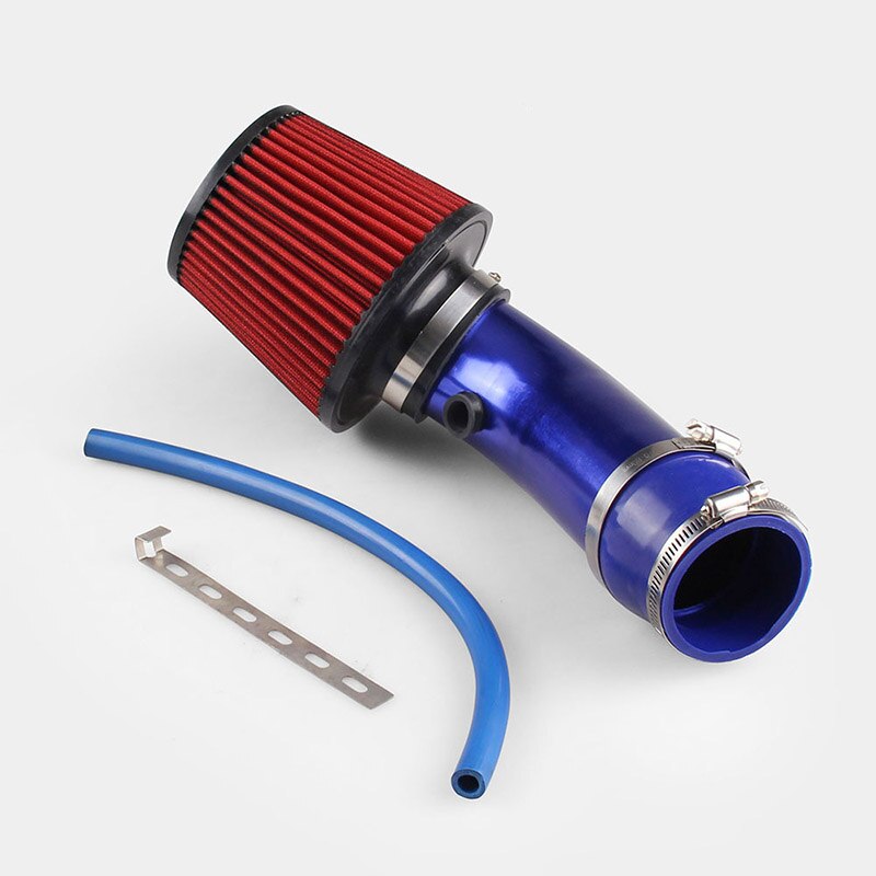 Alumimum Car Cold Air Intake System Turbo Induction Pipe Tube+Cone Air Filter: 76mm air filter B