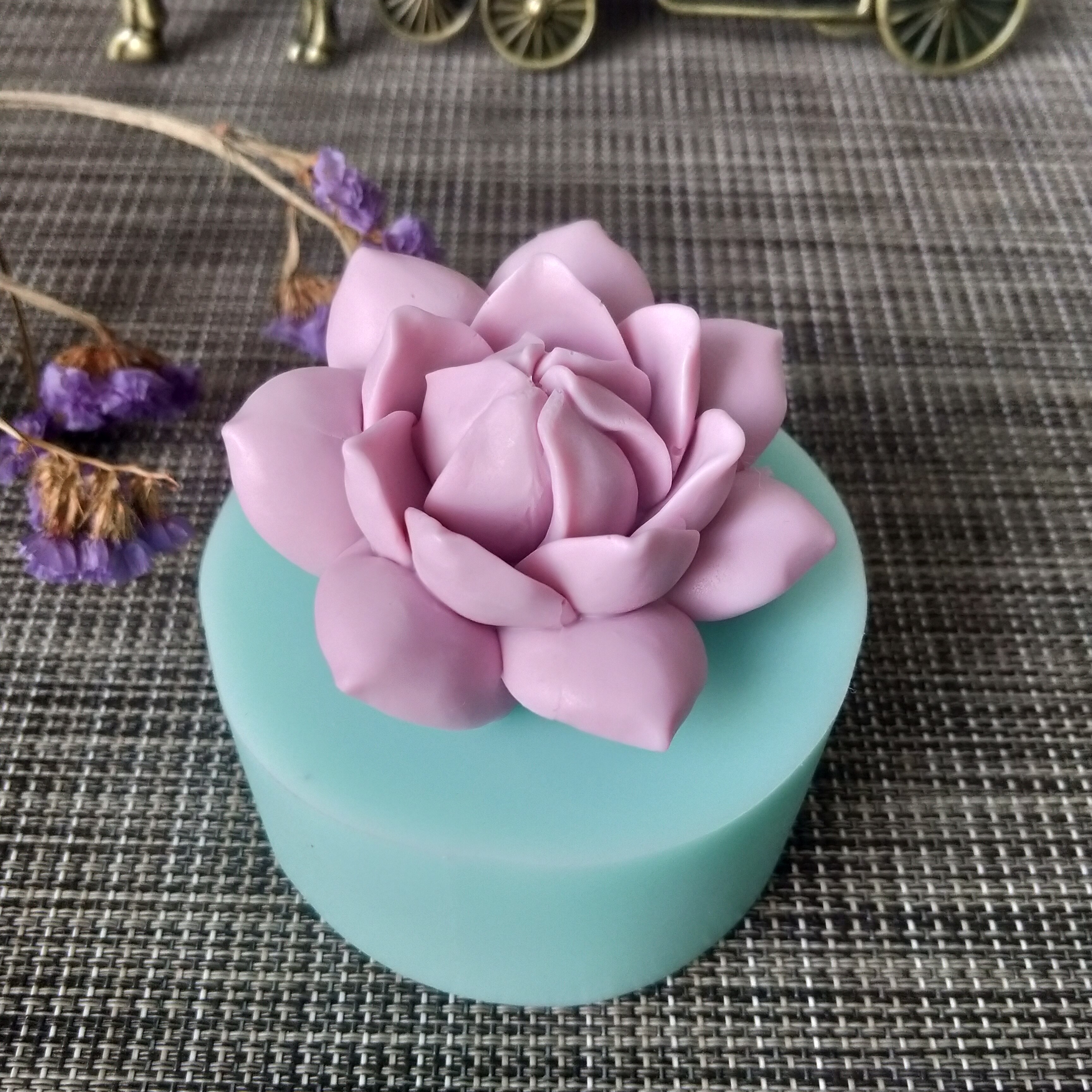 HC0111 Przy 3D Bloem Pioen Roos Mal Siliconen Zeep Mal Kaars Aroma Mallen Zeep Maken Mold Hars Klei Mould Silicone rubber