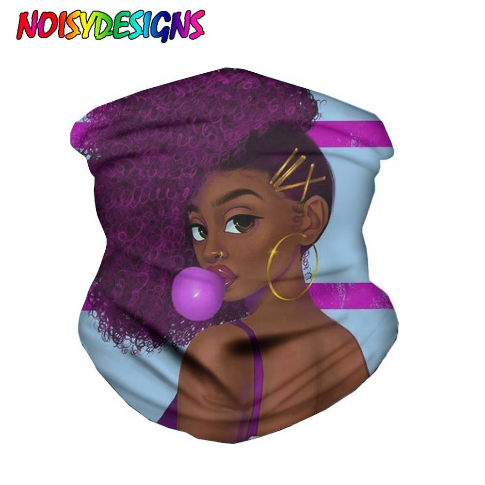 Noisedesigns multifunctionele bandana hoofdband ring nek sjaal kunst afrikaans meisje print naadloze buisvormige magische gezichtssjaal