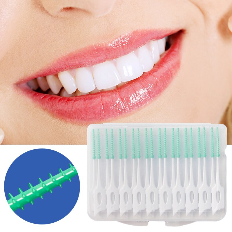 Cepillo Interdental de silicona hilo Dental de 20 piezas palillo de dientes yu-home