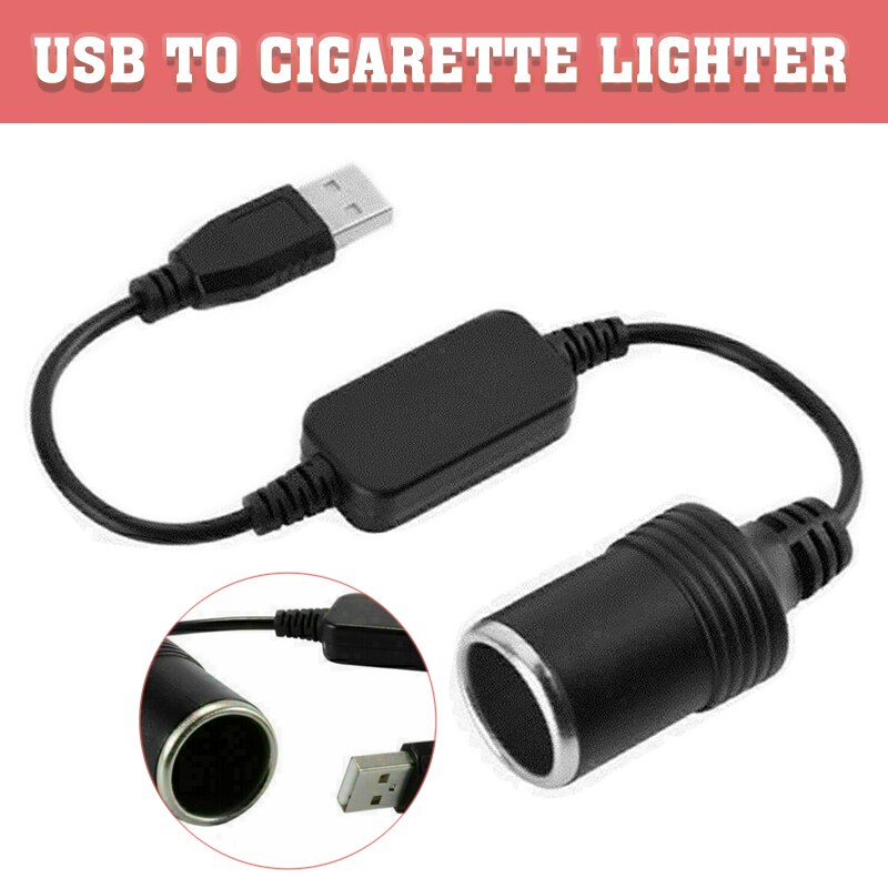 Presa accendisigari da 5 V USB a 12 V per auto adatta per Dashcam GPS luci a LED dispositivi convertitore femmina cavo adattatore 35 cm