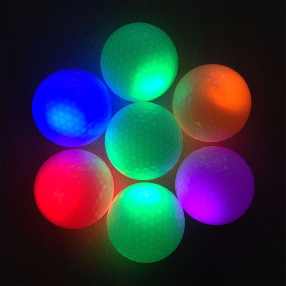 1Pc Portable Night vision Light-up Flashing Night Light Glowing Fluorescence Golf Balls Golfing
