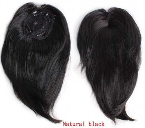 Vreugde &amp; Beauty 10 Inch Synthetisch Haar Clip In Toupetje Haarstukjes Steil Haar Bang Fringe Top Sluitingen Haarspelden Voor Mannen en Vrouwen: 2