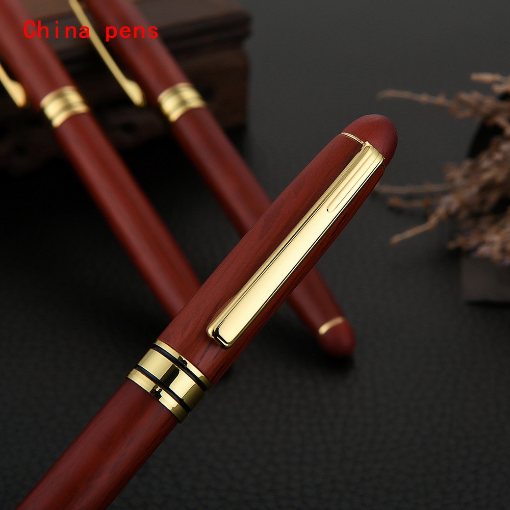 Luxury pen quality 520 log wood Business office Rollerball Pen School student stationery Supplies Ball point Pens