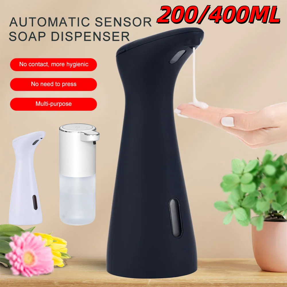 Automatischer Seifenspender, batteriebetrieben, 200/400 ml, Händedesinfektionsmittelspender, berührungslos, wasserdicht, für Küche, Badezimmer, Waschraum
