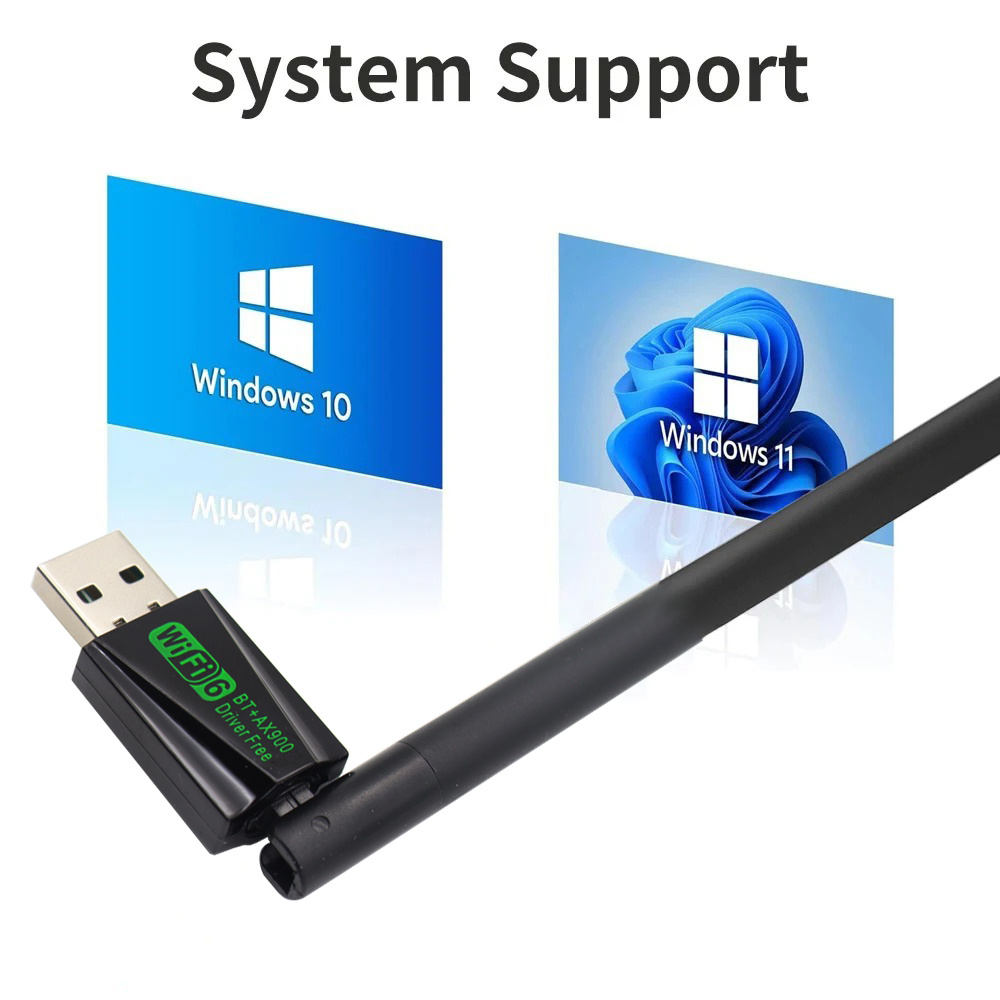 Adattatore wifi 900 mbps 6 usb dongle bluetooth 5.4 ax900 usb scheda di rete wireless dual band 2.4g 5g ricevitore ethernet driver gratuito