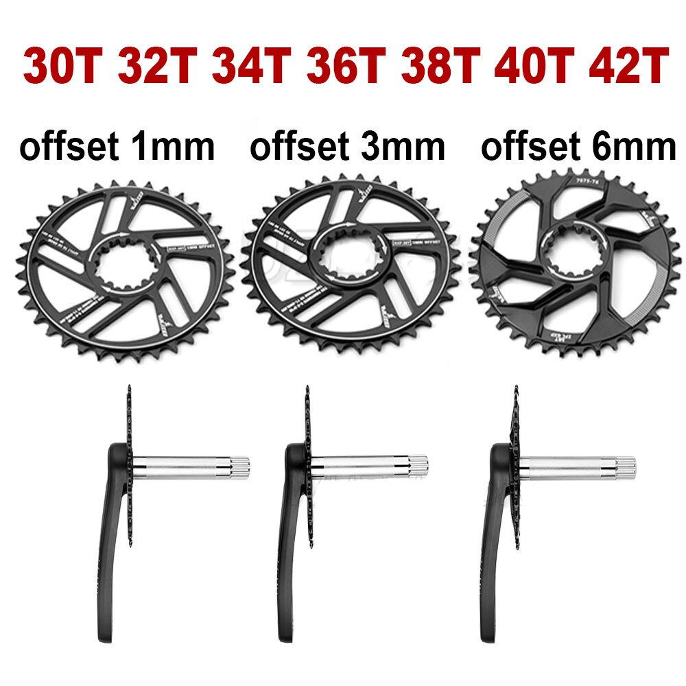 Gxp Fiets Kettingblad Offset 1Mm 3Mm 6Mm Mountainbike Kettingwiel 30T 32T 34T 36T 38T 40T Voor Sram Gxp XX1 X9 Xo X01 Gx Eagle Nx