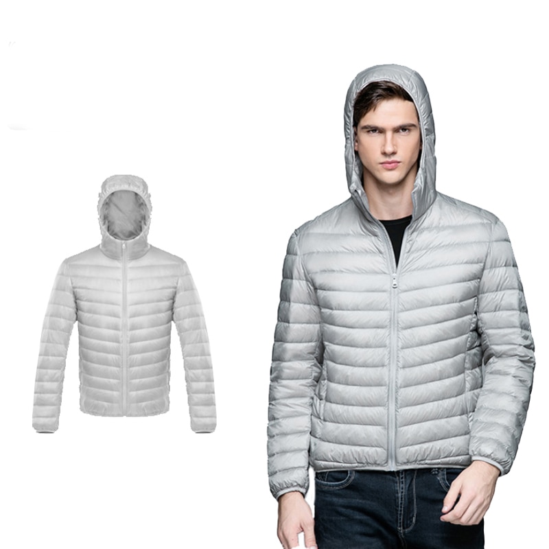 Märke 90%  vit dunjacka herr höst vinter varm kappa män ultralätt dunjacka herr vindtät parkas
