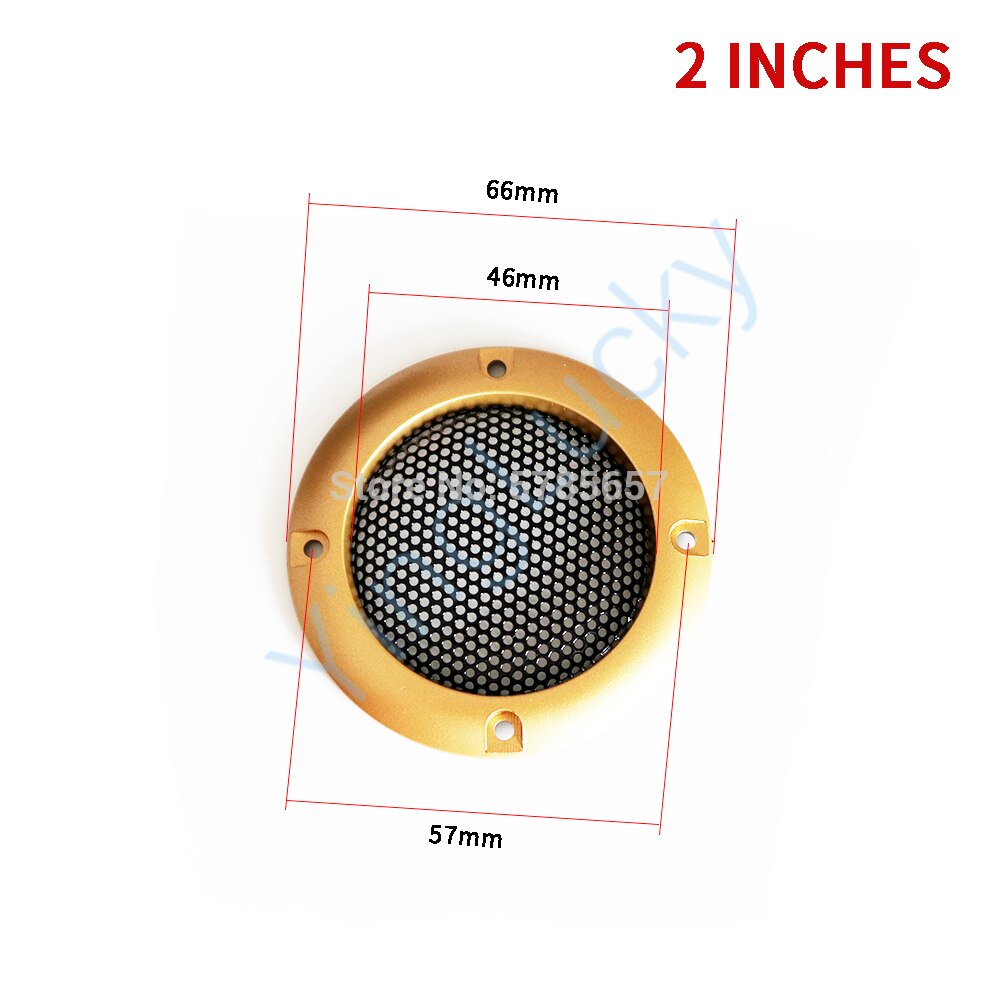 2Pcs 2Inch Speaker Netto Cover Mesh Behuizing, met Zwarte Beschermende Ijzeren Mesh Cirkel Luidspreker Accessoires Kits Diy Arcade Kast