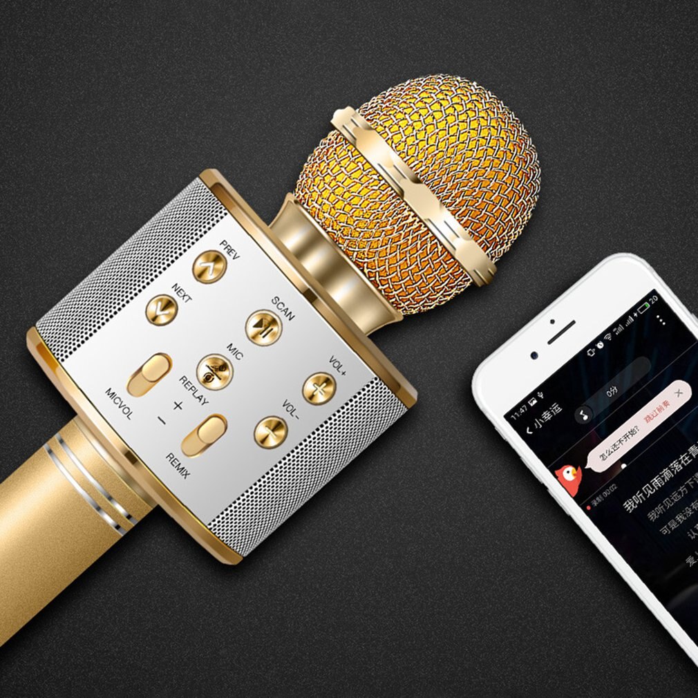 wireless microphone condenser karaoke mic bluetooth stand radio mikrofon studio recording studio