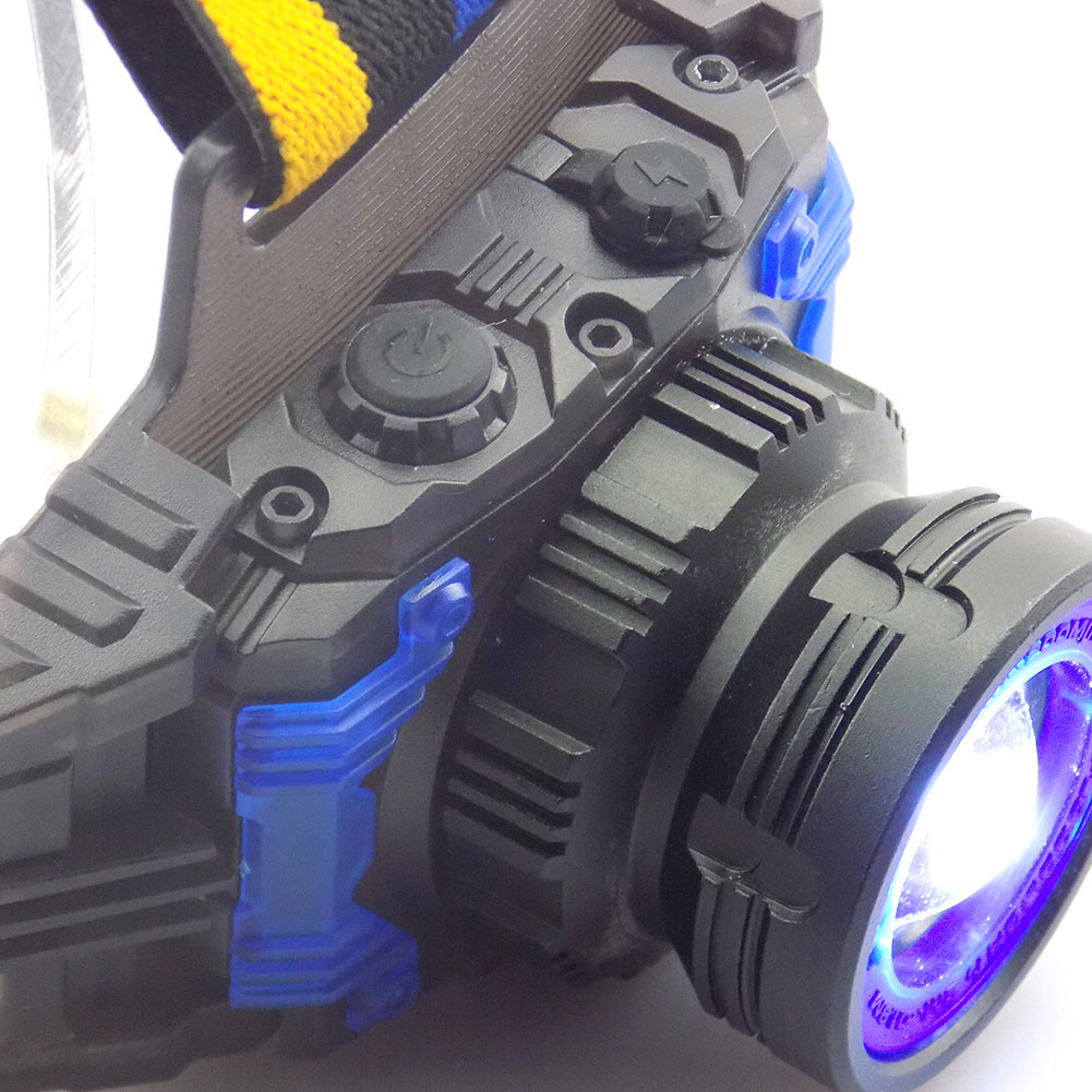 Krachtige Q5 Koplamp Oplaadbare Zoomable Focus Frontale LED Head Lamp Zaklamp Zaklamp Koplamp voor Vissen Camping + Lader